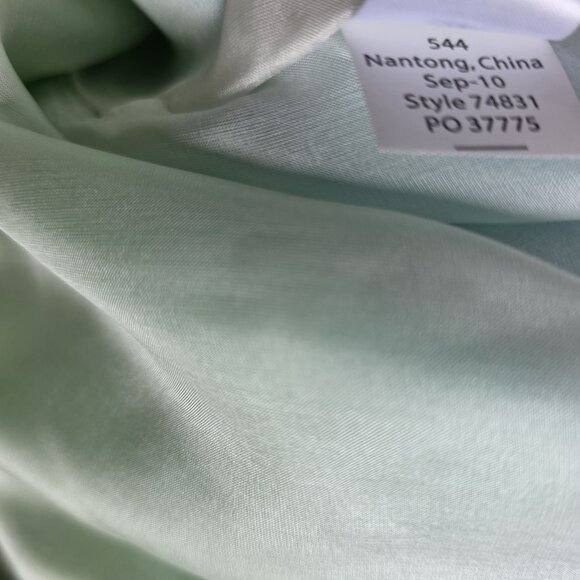 Lilly Pulitzer Dip Dye Ombre Dress Green Blue Solange Carrie 100% Silk Sz M - Picture 6 of 6